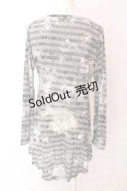 画像4: PEACE NOW / 透かしボーダースターカットカーディガン  グレー O-25-03-06-030-PU-TO-IG-OS