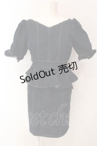 EATME / ペプラムデニムワンピース  インディゴ O-25-03-06-039-LO-OP-IG-OS