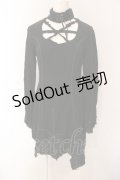 PEACE NOW / ステッチ配色胸開きガーゼワンピース M ブラック O-25-03-06-050-PU-OP-OW-OS