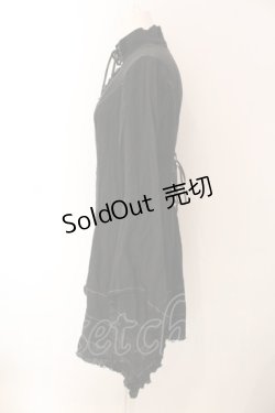 画像3: PEACE NOW / ステッチ配色胸開きガーゼワンピース M ブラック O-25-03-06-050-PU-OP-OW-OS