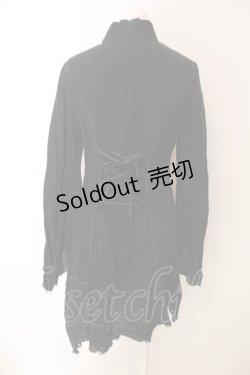 画像4: PEACE NOW / ステッチ配色胸開きガーゼワンピース M ブラック O-25-03-06-050-PU-OP-OW-OS