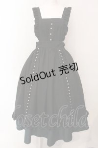 Amavel / Dark Chember Maidロングエプロンジャンパースカート  クロ×グリーン O-25-03-06-054-CA-SK-IG-OS