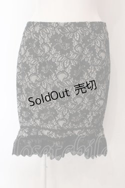 画像1: abilletage / ダブルレースマーメイドスカート  ブラック O-25-03-06-059-GO-SK-IG-OS