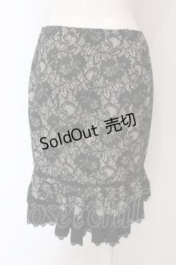 画像4: abilletage / ダブルレースマーメイドスカート  ブラック O-25-03-06-059-GO-SK-IG-OS