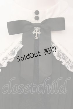 画像2: axes femme POETIQUE / クロス刺繍シスターブラウス M クロ×シロ O-25-03-06-062-AX-BL-IG-OS