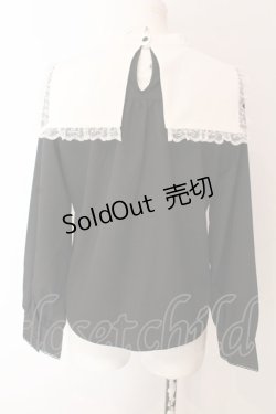 画像5: axes femme POETIQUE / クロス刺繍シスターブラウス M クロ×シロ O-25-03-06-062-AX-BL-IG-OS
