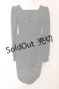 EATME / FRONTレースアップワンピース  クロ O-25-03-06-063-LO-OP-IG-ZT079
