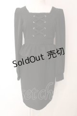 EATME / FRONTレースアップワンピース  クロ O-25-03-06-063-LO-OP-IG-ZT079