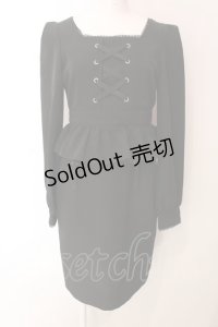 EATME / FRONTレースアップワンピース  クロ O-25-03-06-063-LO-OP-IG-ZT079