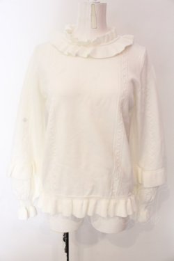 画像1: MIST夕霧工作室（海外ロリィタ） / フリルニット M オフシロ O-25-03-06-067-LO-TO-IG-OS