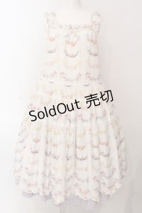 PINK HOUSE / le langage des fleurs ptミディワンピース  シロ×ラベンダー O-25-03-06-013-LO-OP-IG-OS