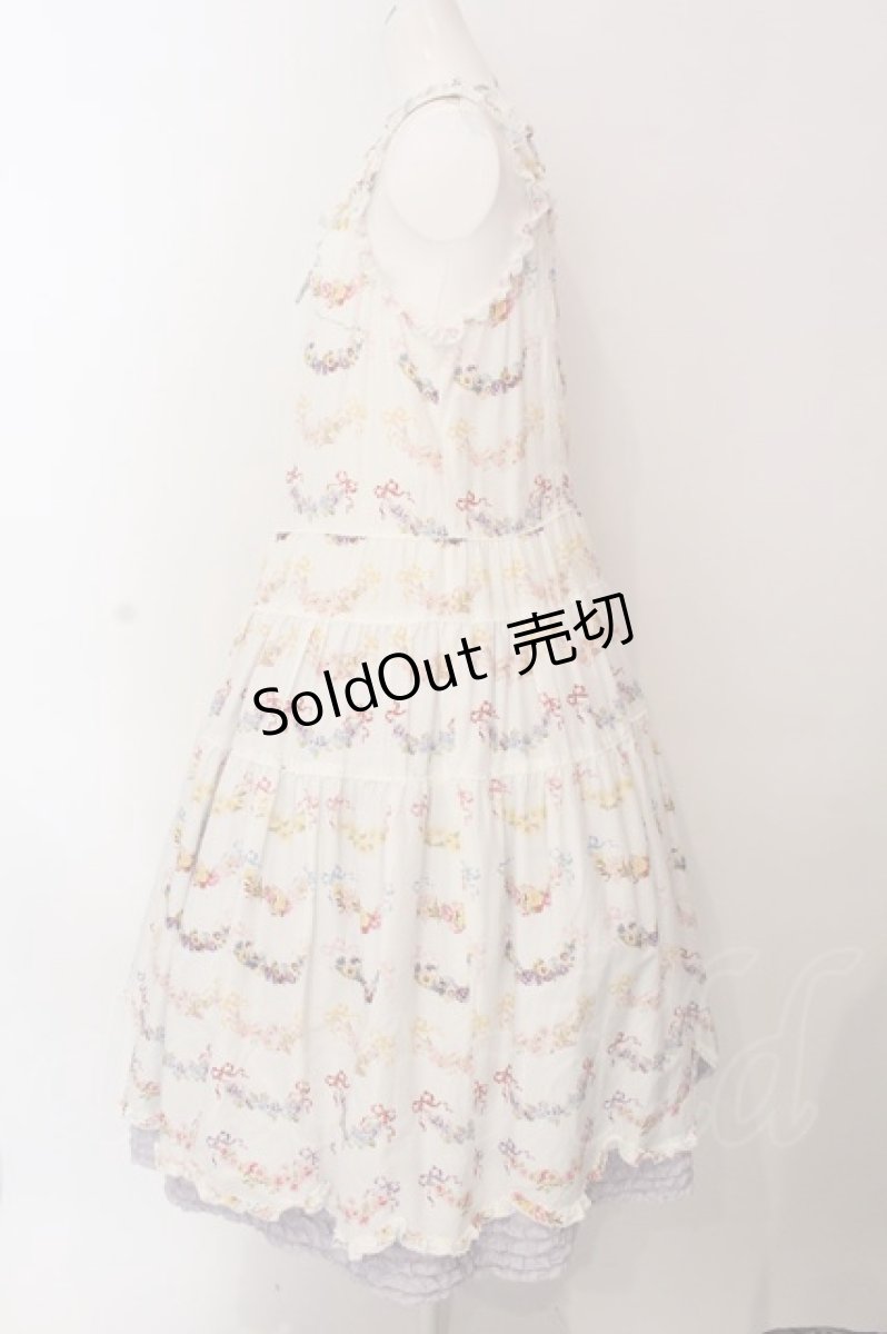 画像4: PINK HOUSE / le langage des fleurs ptミディワンピース  シロ×ラベンダー O-25-03-06-013-LO-OP-IG-OS (4)