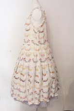 画像4: PINK HOUSE / le langage des fleurs ptミディワンピース  シロ×ラベンダー O-25-03-06-013-LO-OP-IG-OS (4)