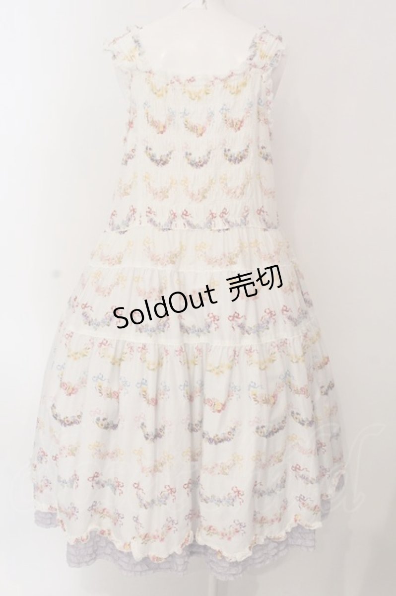 画像5: PINK HOUSE / le langage des fleurs ptミディワンピース  シロ×ラベンダー O-25-03-06-013-LO-OP-IG-OS (5)