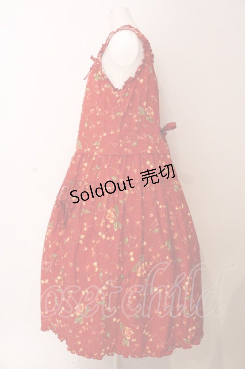 画像4: PINK HOUSE / チェリーズプリントキャミソールワンピース  アカ O-25-03-06-014-LO-OP-IG-ZT303 (4)