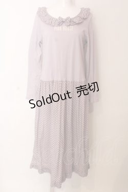 画像1: PINK HOUSE / 水玉プリント使いスムースワンピース  ラベンダー O-25-03-06-015-LO-OP-IG-OS