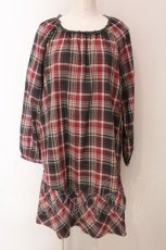 画像1: PINK HOUSE / チェックプルワンピース  グレー O-25-03-06-016-LO-OP-IG-ZI (1)