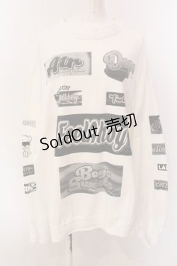 画像1: LAND by MILK BOY / CANDY LOGO L.S. TEE Tシャツ  ホワイト O-25-03-08-029-PU-TS-IG-ZT009