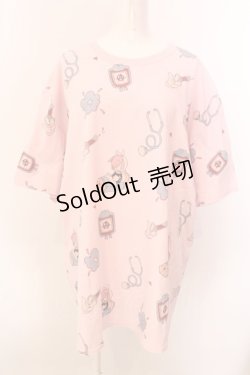 画像1: LAND by MILKBOY / HOSPITAL Tシャツ  ピンク O-25-03-08-032-MB-TO-IG-OS