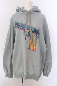 LAND by MILK BOY / GUN パーカー  ブルーグレーベース O-25-03-08-033-PU-TO-IG-ZT317