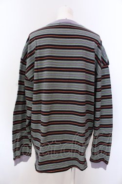 画像4: LAND by MILK BOY / SMILY MULTI-BORDER TEE Tシャツ  ブラック×パープル系 O-25-03-08-035-PU-TO-IG-ZT317