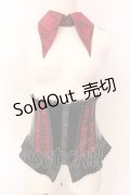 Qutie Frash / 後ろ編み上げコルセット  レッド×ブラック O-25-03-08-040-QU-TO-OW-ZT075