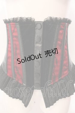 画像2: Qutie Frash / 後ろ編み上げコルセット  レッド×ブラック O-25-03-08-040-QU-TO-OW-ZT075
