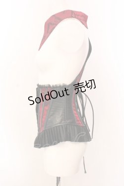 画像3: Qutie Frash / 後ろ編み上げコルセット  レッド×ブラック O-25-03-08-040-QU-TO-OW-ZT075