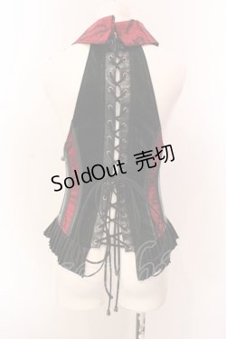 画像4: Qutie Frash / 後ろ編み上げコルセット  レッド×ブラック O-25-03-08-040-QU-TO-OW-ZT075