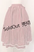 axes femme kawaii / ギンガムチェック柄スカート  アカ O-25-03-08-049-AX-SK-IG-OS