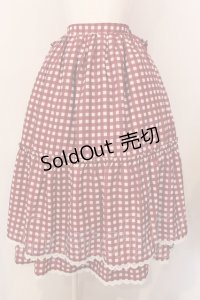axes femme kawaii / ギンガムチェック柄スカート  アカ O-25-03-08-049-AX-SK-IG-OS