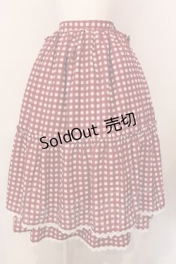 画像1: axes femme kawaii / ギンガムチェック柄スカート  アカ O-25-03-08-049-AX-SK-IG-OS