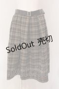 axes femme / ベルト付ボックスタックスカート M ブラウン O-25-03-08-050-AX-SK-IG-OS