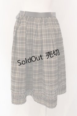 画像3: axes femme / ベルト付ボックスタックスカート M ブラウン O-25-03-08-050-AX-SK-IG-OS