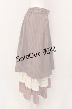 画像2: axes femme POETIQUE / 異素材ティアードフリルスカート M ピンクベージュ O-25-03-08-051-AX-SK-IG-OS