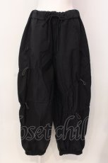 画像1: 【SALE】LAND by MILK BOY / NYLON LOOPY PANTS  ブラック O-25-03-08-006-PU-PA-IG-ZT317 (1)