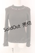 axes femme / 薔薇モチーフボトルネックプルオーバー M モカ O-25-03-08-061-AX-TO-OW-OS