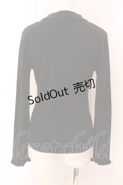 画像4: axes femme / バラボトルネックリブプルオーバー F クロ O-25-03-08-062-AX-TO-OW-OS