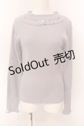 axes femme / バラボトルネックリブニットプルオーバー M ブルーグレー O-25-03-08-063-AX-TO-OW-OS
