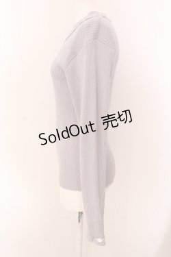 画像3: axes femme / バラボトルネックリブニットプルオーバー M ブルーグレー O-25-03-08-063-AX-TO-OW-OS