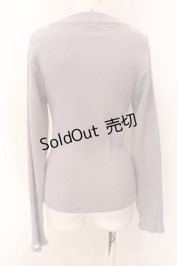画像4: axes femme / バラボトルネックリブニットプルオーバー M ブルーグレー O-25-03-08-063-AX-TO-OW-OS