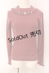axes femme / バラボトルネックニットプルオーバー F ピンク O-25-03-08-064-AX-TO-OW-OS