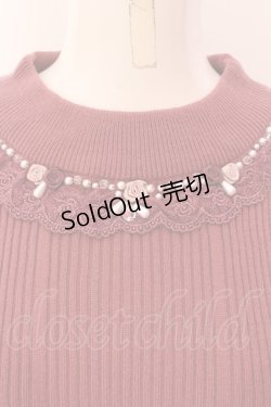 画像2: axes femme / バラボトルネックニットプルオーバー F ピンク O-25-03-08-064-AX-TO-OW-OS