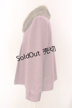 画像2: axes femme / レース切り替えフレアショートコート M ピンク O-25-03-08-068-AX-CO-OW-OS