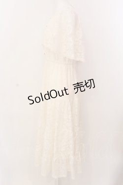 画像3: axes femme / ケープ風レースティアードワンピース F キナリ O-25-03-08-011-AX-OP-OW-OS