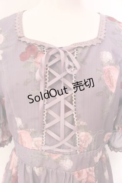 画像2: axes femme / ミルフィーユローズ柄ワンピース F ラベンダー O-25-03-08-012-AX-OP-OW-OS