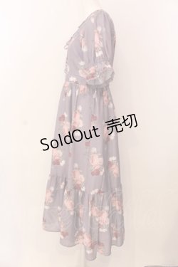 画像3: axes femme / ミルフィーユローズ柄ワンピース F ラベンダー O-25-03-08-012-AX-OP-OW-OS