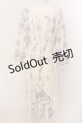 axes femme / ラッフルフリルレース花柄ワンピース M キナリ O-25-03-08-013-AX-OP-OW-OS