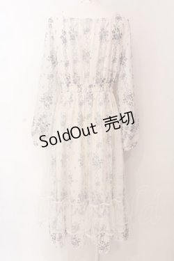 画像4: axes femme / ラッフルフリルレース花柄ワンピース M キナリ O-25-03-08-013-AX-OP-OW-OS