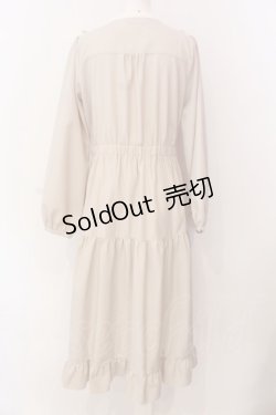 画像5: axes femme POETIQUE / ブロッキングベリー刺繍ワンピース M グレージュ O-25-03-08-015-AX-OP-OW-OS